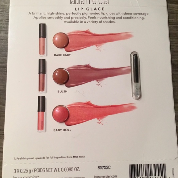 Lipstick, lip color samples: Dior, Yves Saint Laurent, Laura Mercier. - Picture 3 of 4